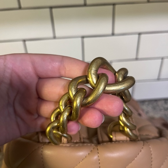 Zara Quilted tan Backpack - Picture 5 of 8